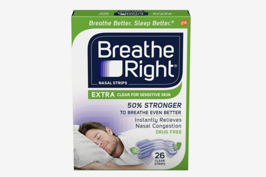 Breathe Right Nasal Strips to Stop Snoring, Drug-Free, Extra Clear, 26 Count.